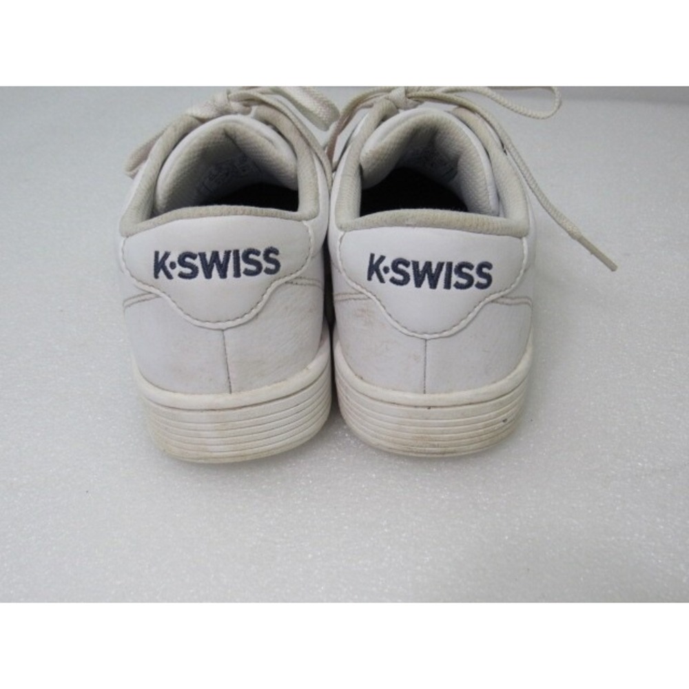 K-Swiss Youth White/Red/Black Leather Sneakers 93615 199-M Low Size-8.5 US - Picture 6 of 12